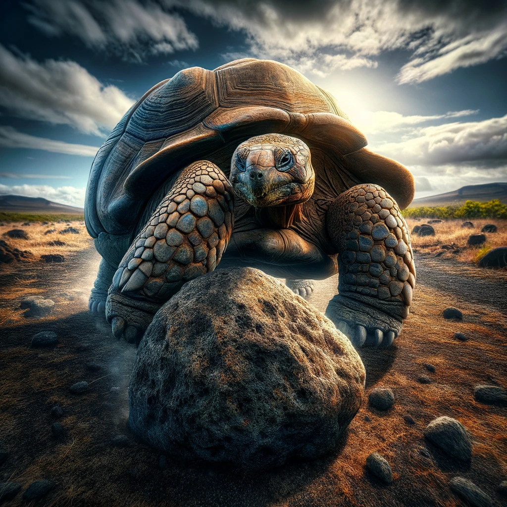 Dreaming of a tortoise walking