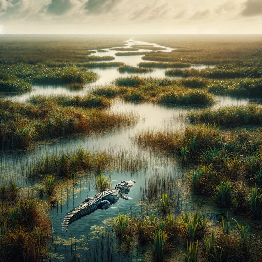 Dreaming of alligator in the everglades